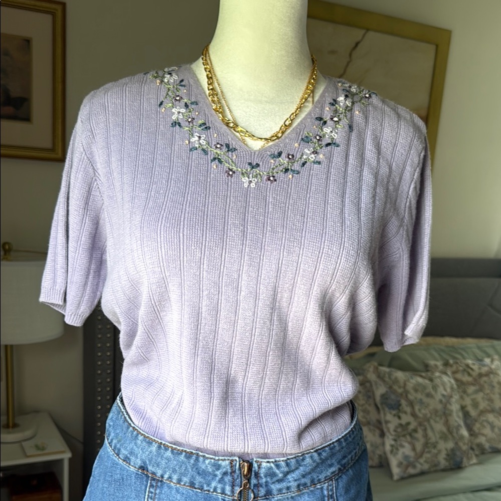 Vintage Lilac Knit Top